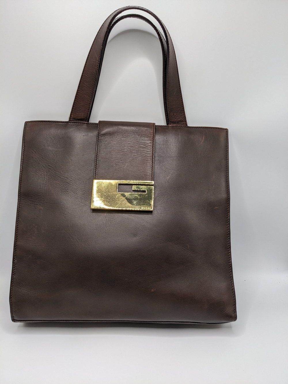 Rare 1998 Gucci Tom Ford Vintage Calfskin G Logo Tote + Wallet Set
